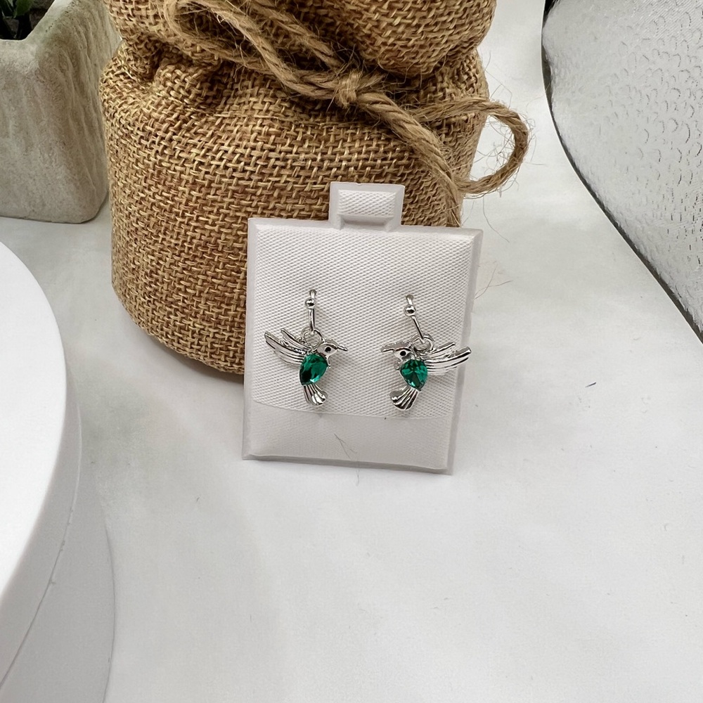 Hummingbird Pendant Drop‎ Earrings NEW